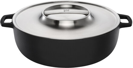Norden Grill Chef Pot 30Cm W/Lid Home Kitchen Pots & Pans Casserole Dishes Black Fiskars