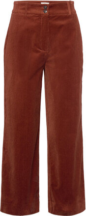 Sophia Ankle Bottoms Trousers Wide Leg Brown FIVEUNITS