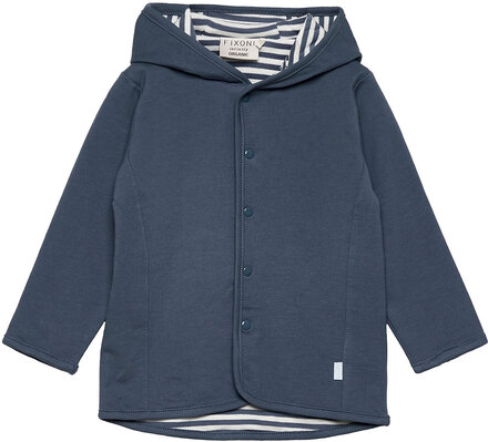 Reversible Cardigan Tops Knitwear Cardigans Blue Fixoni