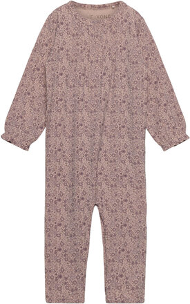Romper Ls Bamboo Pyjamas Sie Jumpsuit Purple Fixoni