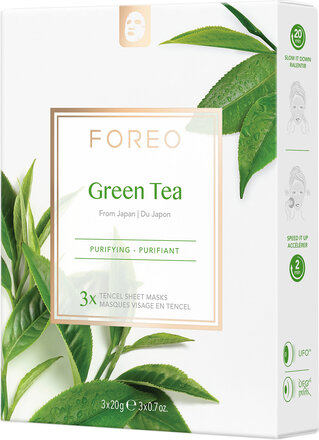 Farm To Face Green Tea Sheet-Mask Beauty WOMEN Skin Care Face Face Masks Sheet Mask Nude Foreo*Betinget Tilbud