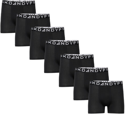 7-P Solid Tencel Boxer Boxershorts Black Frank Dandy