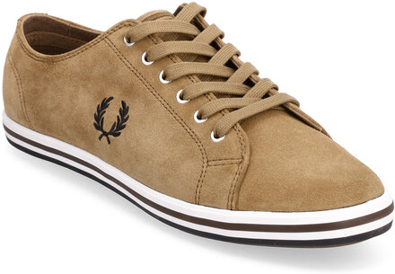 Kingston Suede Low-top Sneakers Khaki Green Fred Perry
