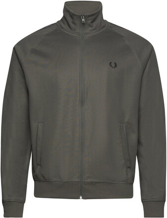 Contrast Tape Trk Jkt Tops Sweat-shirts & Hoodies Sweat-shirts Green Fred Perry