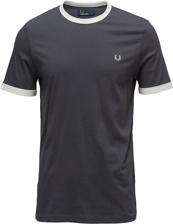 Ringer T-Shirt T-shirts Short-sleeved Svart Fred Perry*Betinget Tilbud