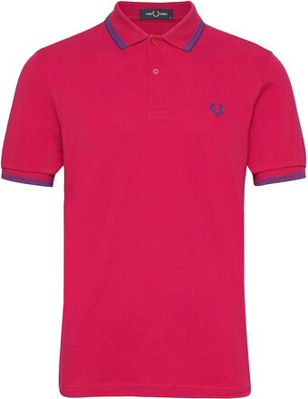 Twin Tipped Fp Shirt Polos Short-sleeved Rød Fred Perry*Betinget Tilbud