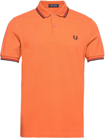 Twin Tipped Fp Shirt Polos Short-sleeved Oransje Fred Perry*Betinget Tilbud