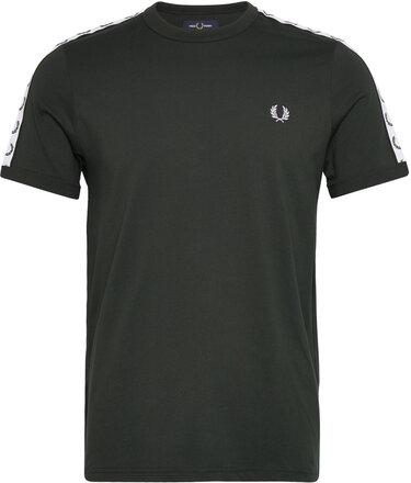 Taped Ringer T-Shirt T-shirts Short-sleeved Grønn Fred Perry*Betinget Tilbud