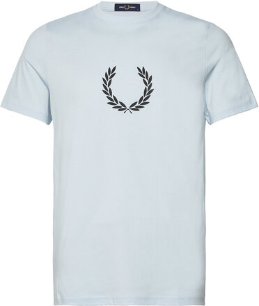 Laurel W Graphic Tee T-shirts Short-sleeved Blå Fred Perry*Betinget Tilbud