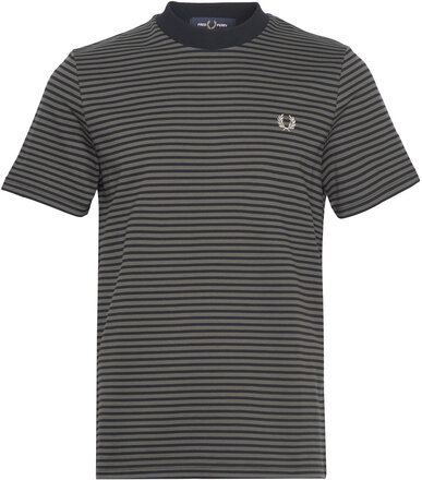 Fine Stripe Tee Tops T-Kortærmet Skjorte Black Fred Perry
