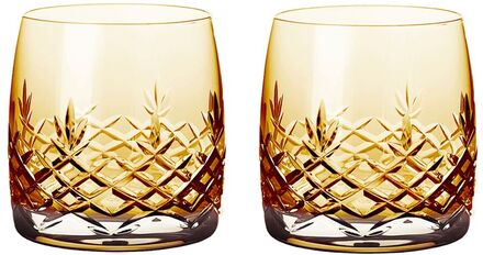 Crispy Citrine Aqua - 2 Pcs. Home Tableware Glass Drinking Glass Yellow Frederik Bagger