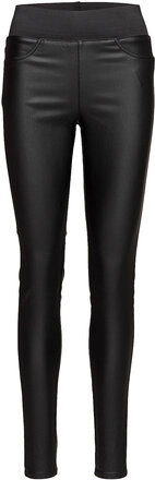 Fqshantal-Pa-Cooper Bottoms Trousers Leather Leggings-Bukser Black FREE/QUENT
