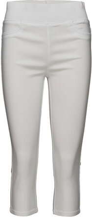 Fqshantal-Ca-Power Bottoms Trousers Capri Trousers White FREE/QUENT