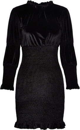 Sula Velvet Jersey Mini Dress Kort Kjole Black French Connection