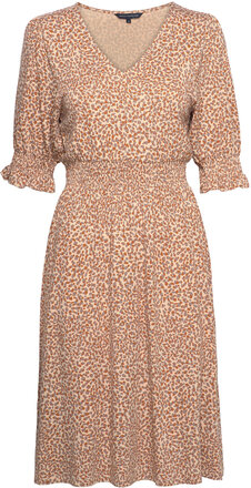 Meadow Cadie V Nk Uk Leng Dres Knälång Klänning Beige French Connection