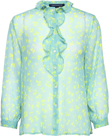 Bonita Ruffle Front Ls Shirt Tops Shirts Long-sleeved Multi/patterned French Connection