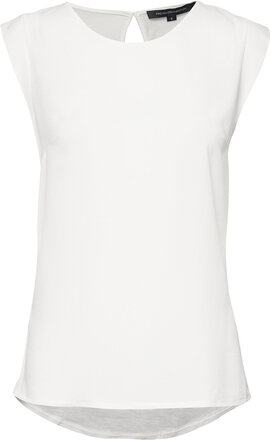 Polly Plains Cappedtee Tops T-shirts & Tops Sleeveless White French Connection