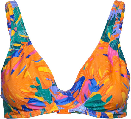 Aloha Coast Uw High Apex Bikini Top Swimwear Bikinis Bikini Tops Triangle Bikinitops Orange Freya