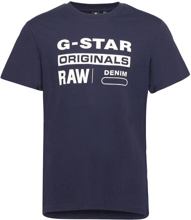 Graphic 8 R T S\S Tops T-Kortærmet Skjorte Blue G-Star RAW