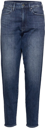 Janeh Ultra High Mom Ankle Jeans Mom Jeans Blå G-Star RAW*Betinget Tilbud