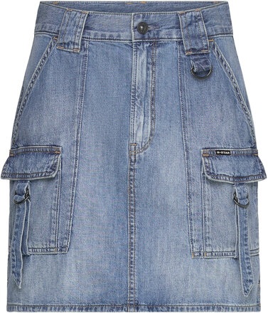 Viktoria Utility Mini Skirt Wmn Kort Kjol Blue G-Star RAW