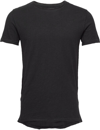 Konrad Slub S/S Tee T-shirts Short-sleeved Svart Gabba*Betinget Tilbud