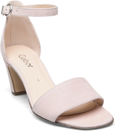 Ankle-Strap Sandal Sandal Med Hæl Rosa Gabor*Betinget Tilbud