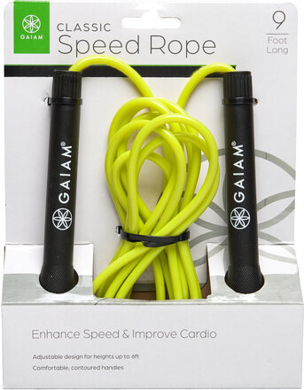 Fitness Classic Speed Rope Sport Sports Equipment Workout Equipment Jump Ropes Yellow Gaiam