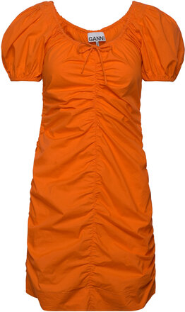 Cotton Poplin Dresses Summer Dresses Oransje Ganni*Betinget Tilbud