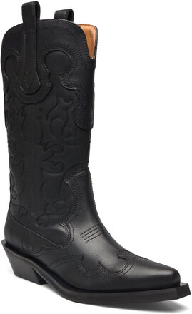 Western Designers Boots Cowboy Boots Black Ganni