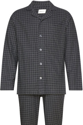 Flannel Pj Set Pants And Shirt Gb Pyjamas Nattøj Grey GANT