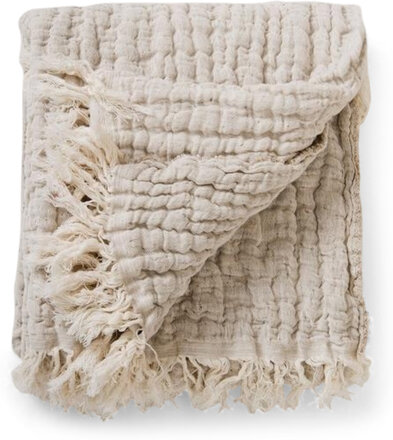Mellow Blanket Home Textiles Cushions & Blankets Blankets & Throws Beige Garbo&Friends*Betinget Tilbud