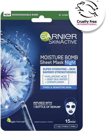 Moisture Bomb Night Sheet Mask Beauty Women Skin Care Face Masks Sheetmask Nude Garnier