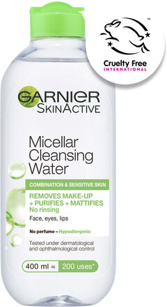 Micellar Cleansing Water For Combination & Sensitive Skin Ansigtsrens T R Nude Garnier