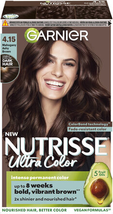 Garnier Nutrisse Ultra Color 4.15 Mahogany Ashy Brown Beauty Women Hair Care Color Treatments Nude Garnier