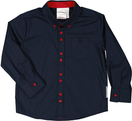 Shirt Navy Tops Shirts Long-sleeved Shirts Navy Geggamoja