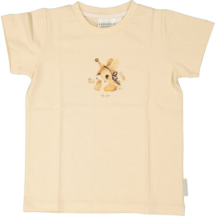 Geggamoja X Mrs Mighetto Bamboo Tee T-shirts Beige Geggamoja*Betinget Tilbud