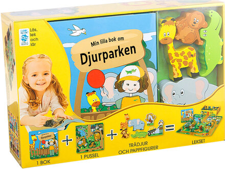 Min Lilla Djurpark Toys Kids Books Story Books Pedagogical Puzzles Multi/mønstret GLOBE*Betinget Tilbud