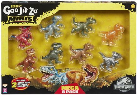 Goo Jit Zu Jurassic Minis S1 8 Pk Toys Playsets & Action Figures Fidget Toys Multi/mønstret Goo Jit Zu*Betinget Tilbud