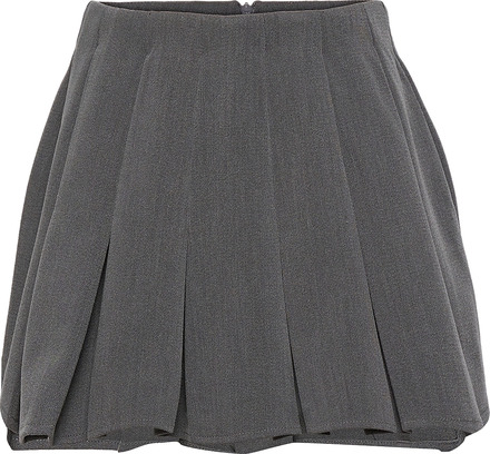 Amelia Pleat Skirt Dresses & Skirts Skirts Short Skirts Grå Grunt*Betinget Tilbud