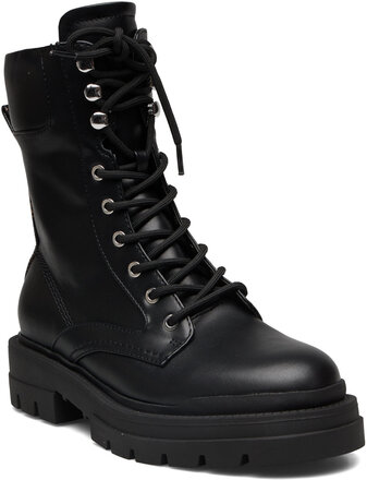 Obetter Shoes Boots Ankle Boots Laced Boots Black GUESS