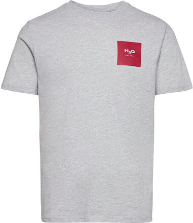 Lyø Organic Tee T-shirts Short-sleeved Grå H2O*Betinget Tilbud