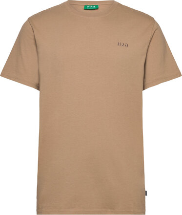 Happy Tee Tops T-shirts Short-sleeved Beige H2O