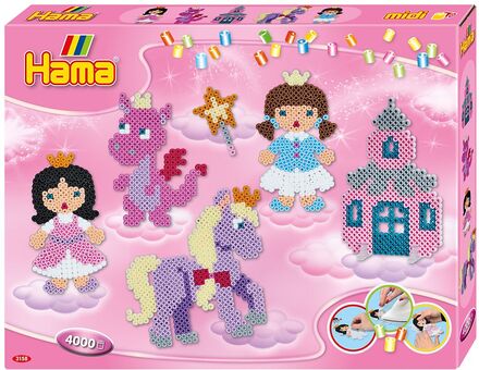 Hama Midi Gift Box Fantasy Fun 4000 Pcs. Toys Creativity Drawing & Crafts Craft Pearls Multi/mønstret Hama*Betinget Tilbud