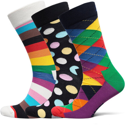3-Pack Boozt Gift Set Underwear Socks Regular Socks Multi/mønstret Happy Socks*Betinget Tilbud