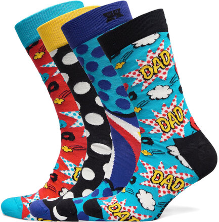 4-Pack Boozt Gift Set Underwear Socks Regular Socks Multi/mønstret Happy Socks*Betinget Tilbud
