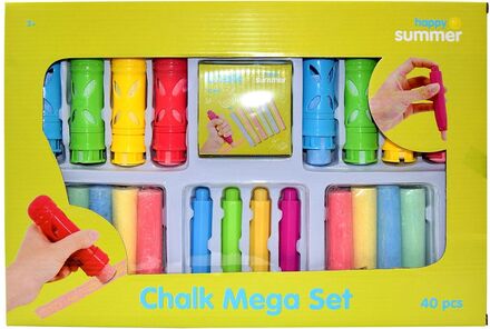 Happy Summer Chalk Mega Set 40 Pcs Toys Outdoor Toys Outdoor Games Multi/patterned Happy Summer