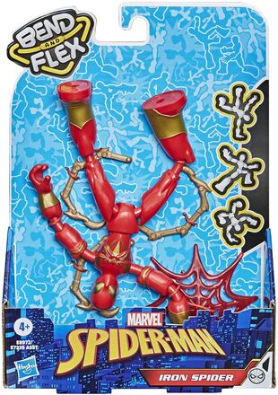 Spider-Man Bend And Flex Iron Spider Toys Playsets & Action Figures Action Figures Multi/mønstret Marvel*Betinget Tilbud