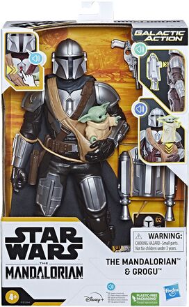 Star Wars Galactic Action The Mandalorian & Grogu Interactiv Toys Playsets & Action Figures Action Figures Multi/mønstret Star Wars*Betinget Tilbud