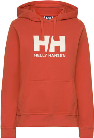 W Hh Logo Hoodie Tops Sweat-shirts & Hoodies Hoodies Coral Helly Hansen